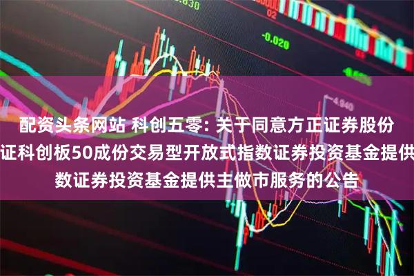 配资头条网站 科创五零: 关于同意方正证券股份有限公司为华安上证科创板50成份交易型开放式指数证券投资基金提供主做市服务的公告